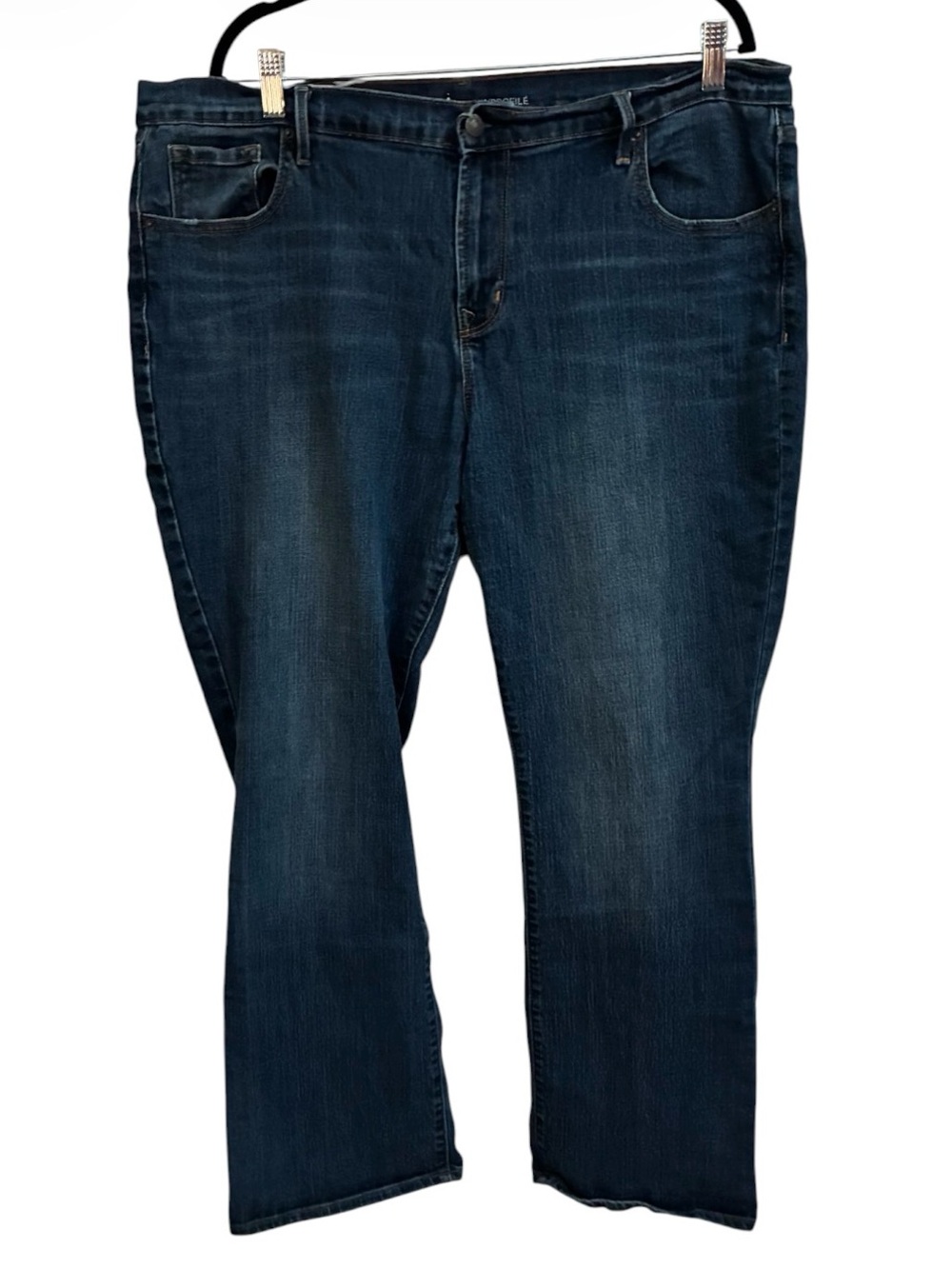 Old Navy Curvy Profile Mid Rise Straight Leg Blue Denim Jeans 18 Short Petite - Picture 4 of 9